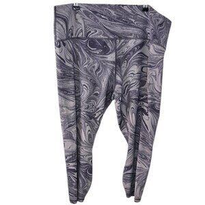 Athleta Womens Transcend 7/8 Tights, Marble Print, Plus Size Leggings, 3X